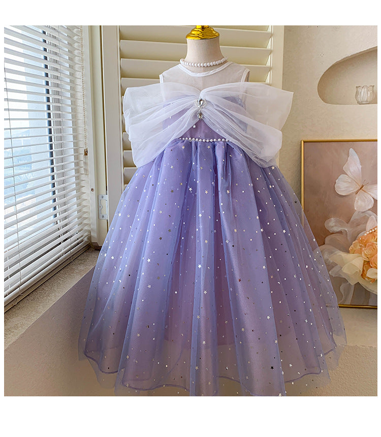 Vestido de Fiesta Infantil de Encaje Brillante