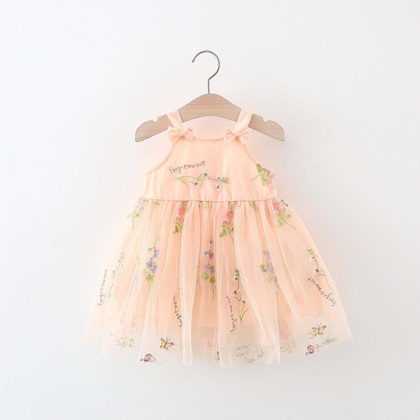 Vestido Infantil De Tul Floral