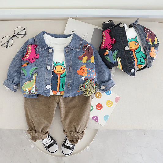 Conjunto de dinosaurios de 3 piezas para niño