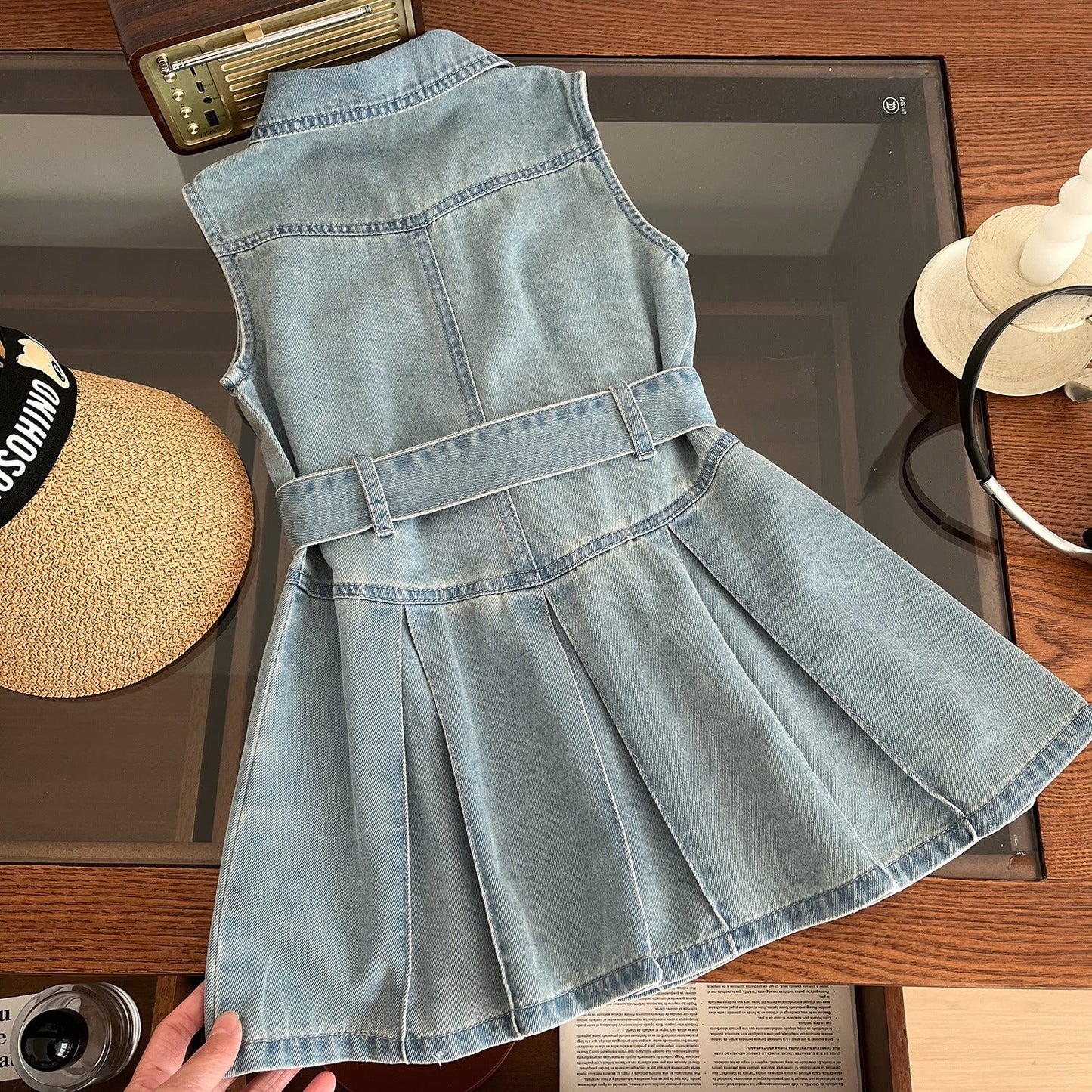 Vestido Jeans Con Botones para Niñas