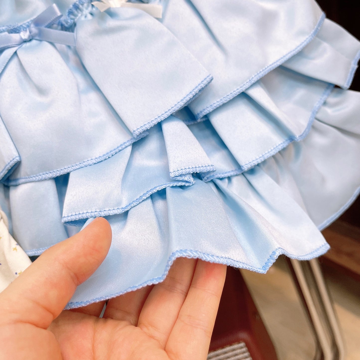 Conjunto Infantil de Mujer Azul Delicado