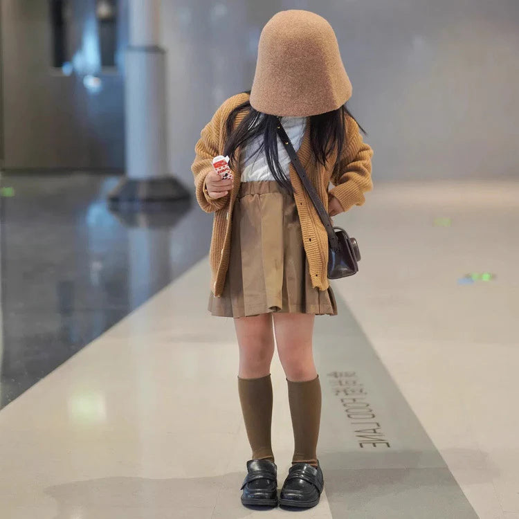 Conjunto de Suéter y Falda Plisada para Niños