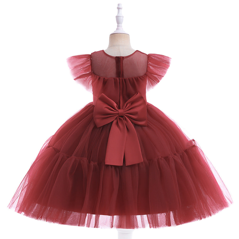 Vestido Infantil de tul Plisado