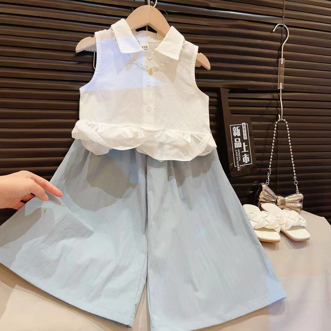 Conjunto Niña Blanco + Pantalón