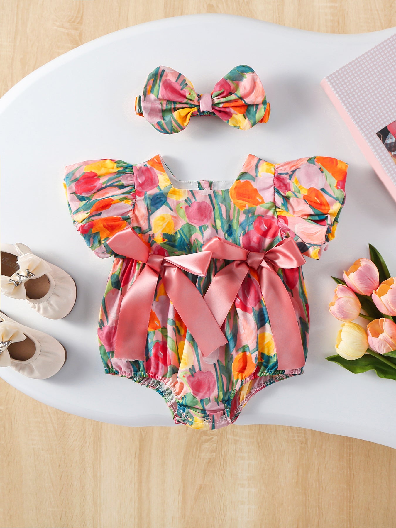 Body Infantil Cordones Florales