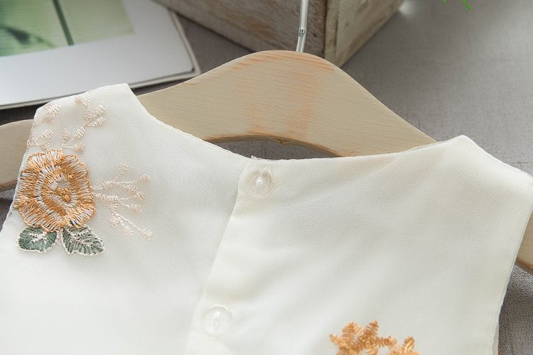 Vestido infantil de tul floral