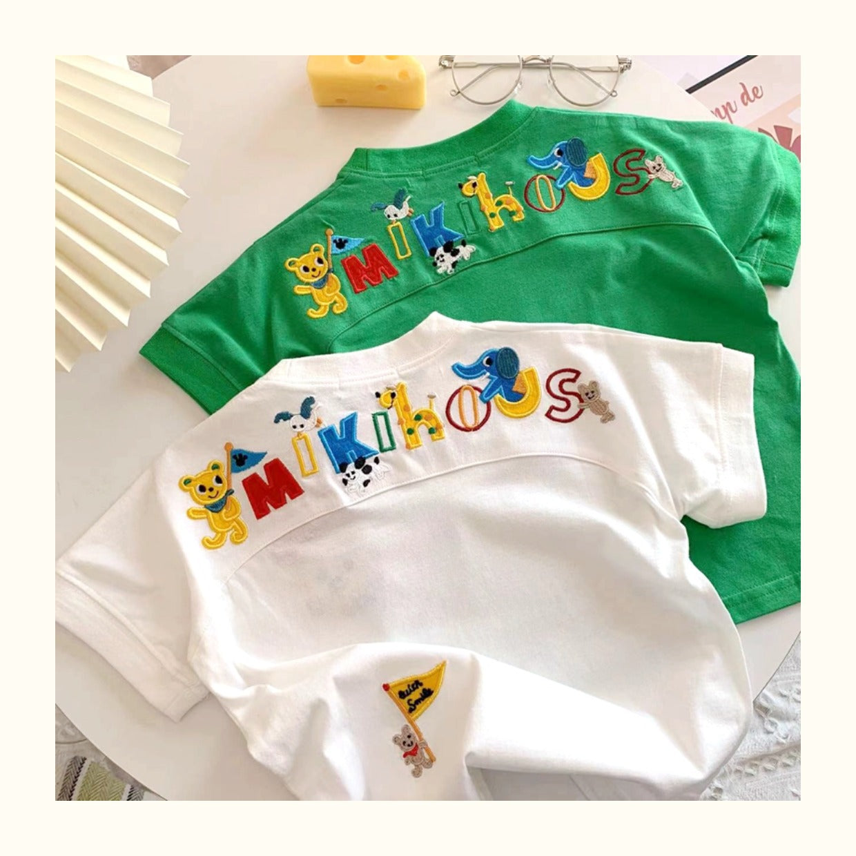 Camiseta de Algodón para Niños Animales