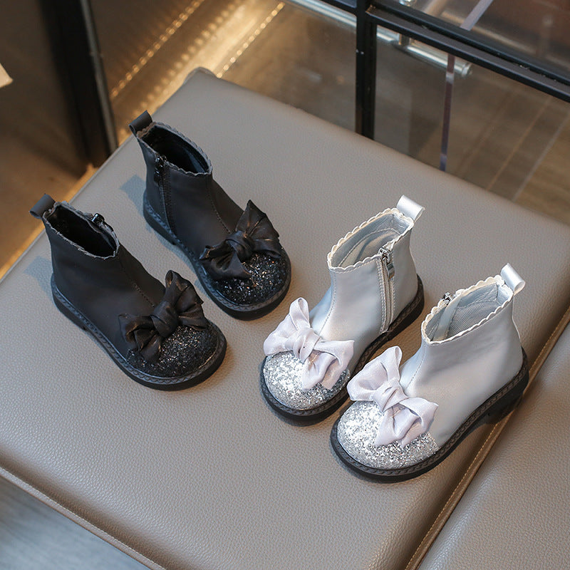 Botas Infantiles Brilhos Lacinho