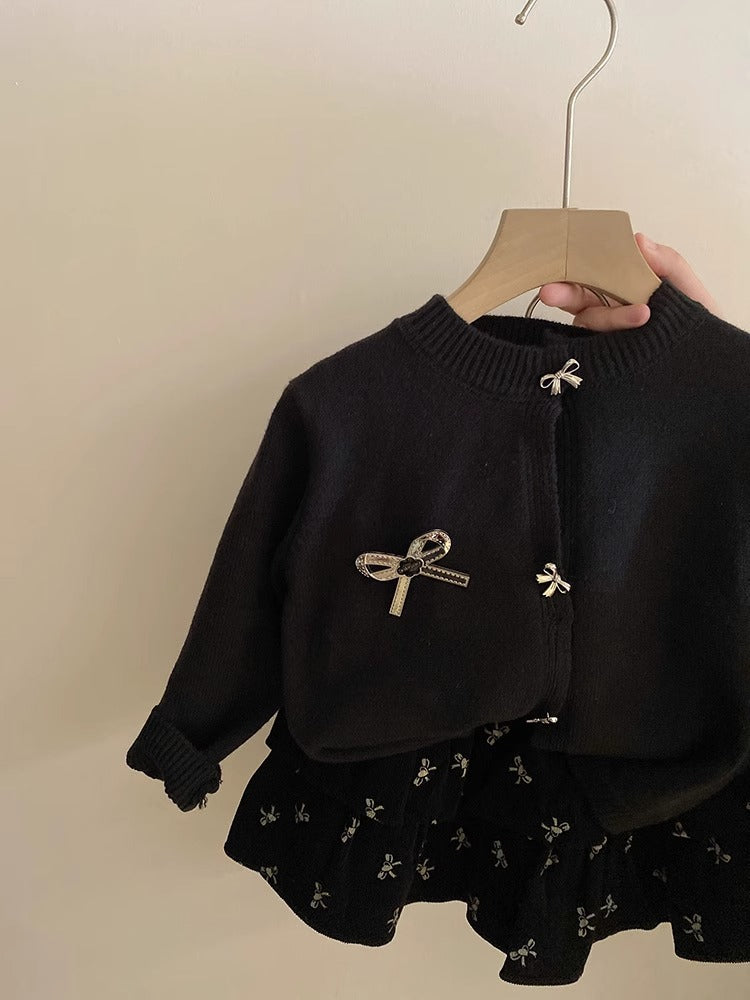Conjunto de Niña Negro con Lazos