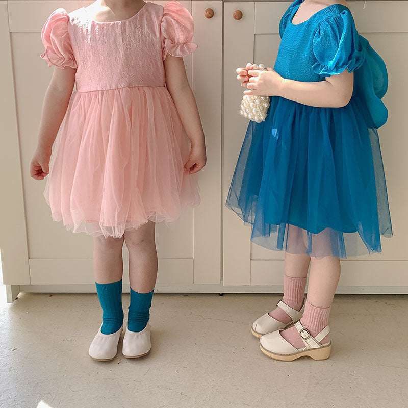 Vestido Infantil Tul Alas Estrellitas