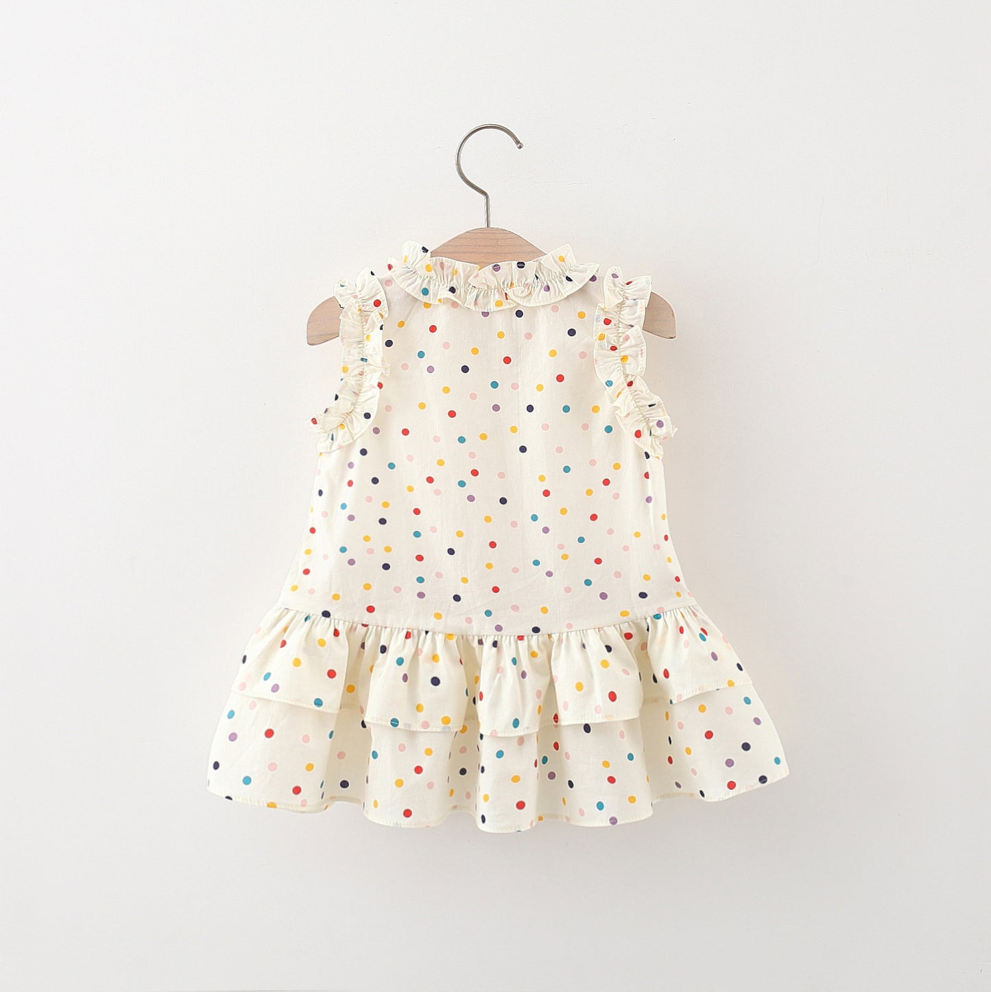 Vestido Infantil de Lunares con Lazos