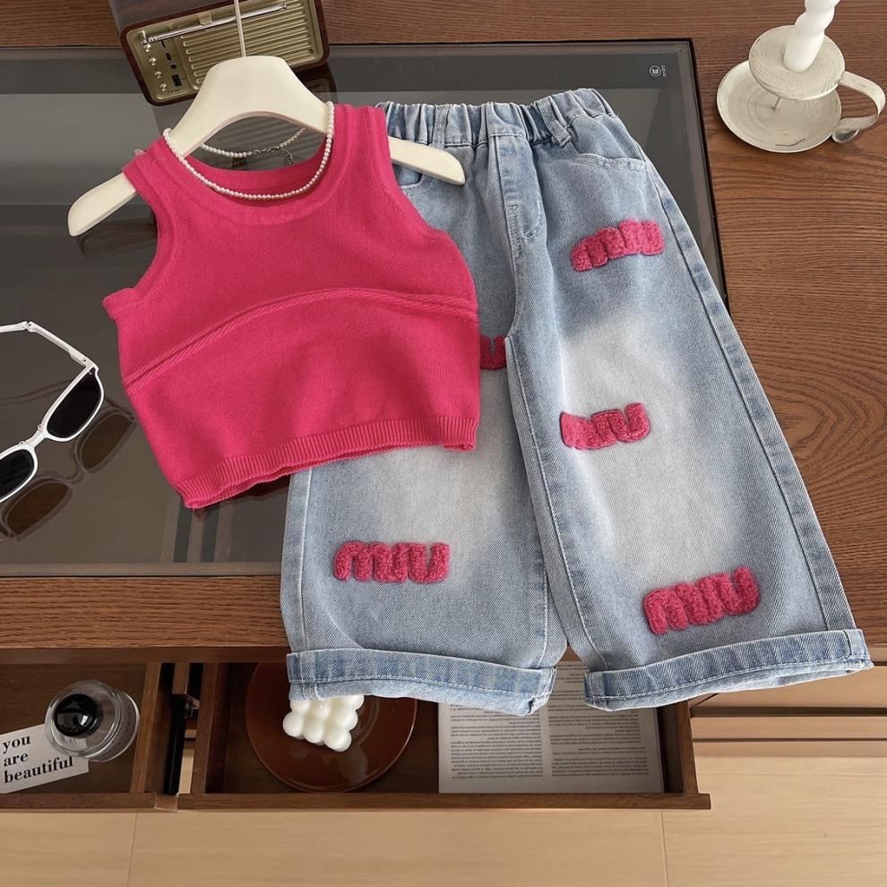 Conjunto Infantil Niña Rosa y Jeans