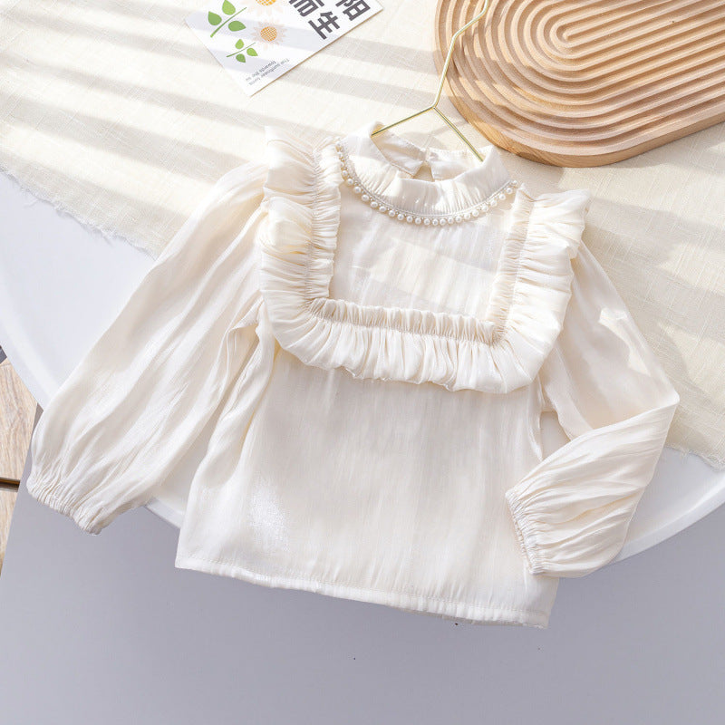 Camisa Infantil Mujer Perlas