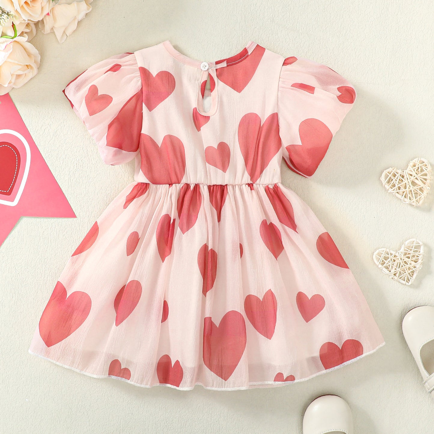Vestido Infantil Corazones