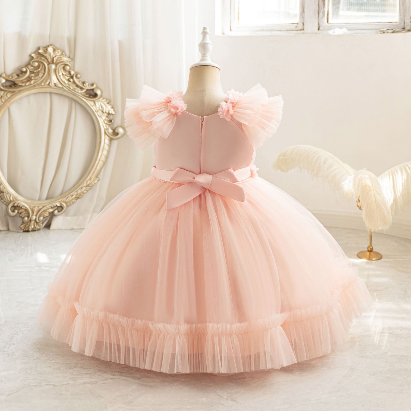 Vestido de Fiesta Infantil Tul Flores