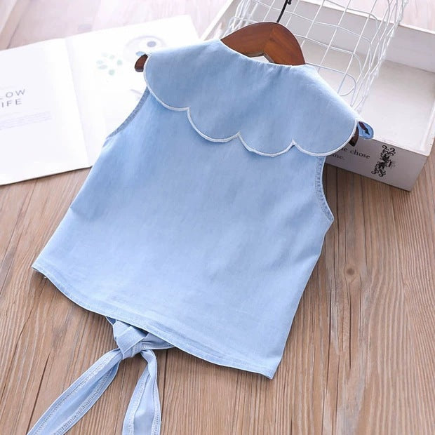 Conjunto de jeans florales para Niñas