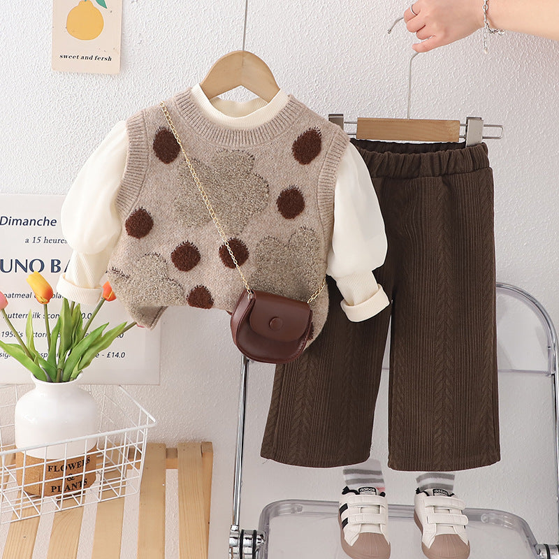 Conjunto de 3 piezas de invierno para niñas