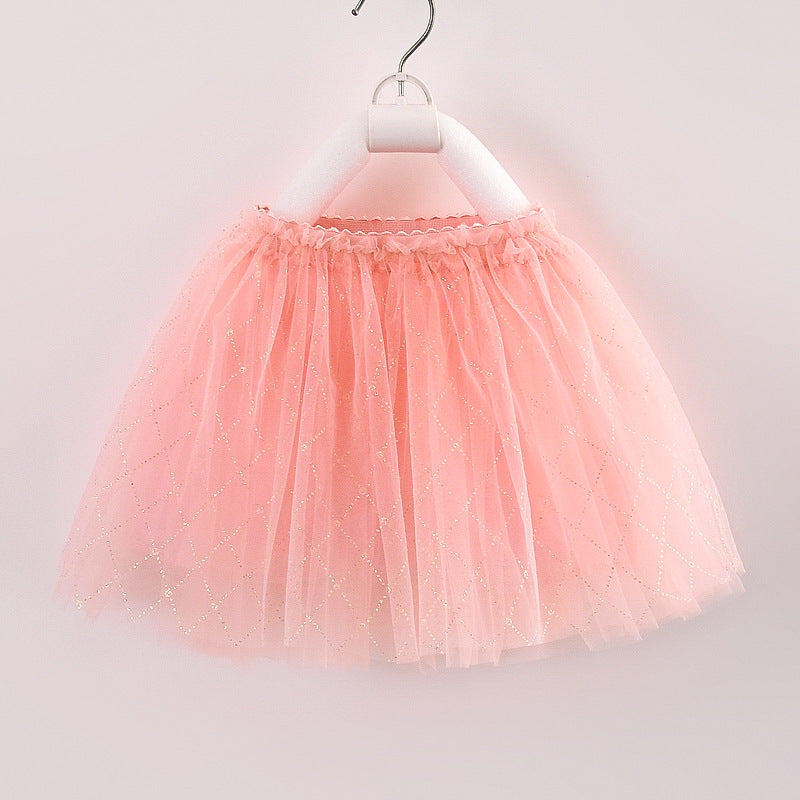 Falda Infantil De Tul Brillante