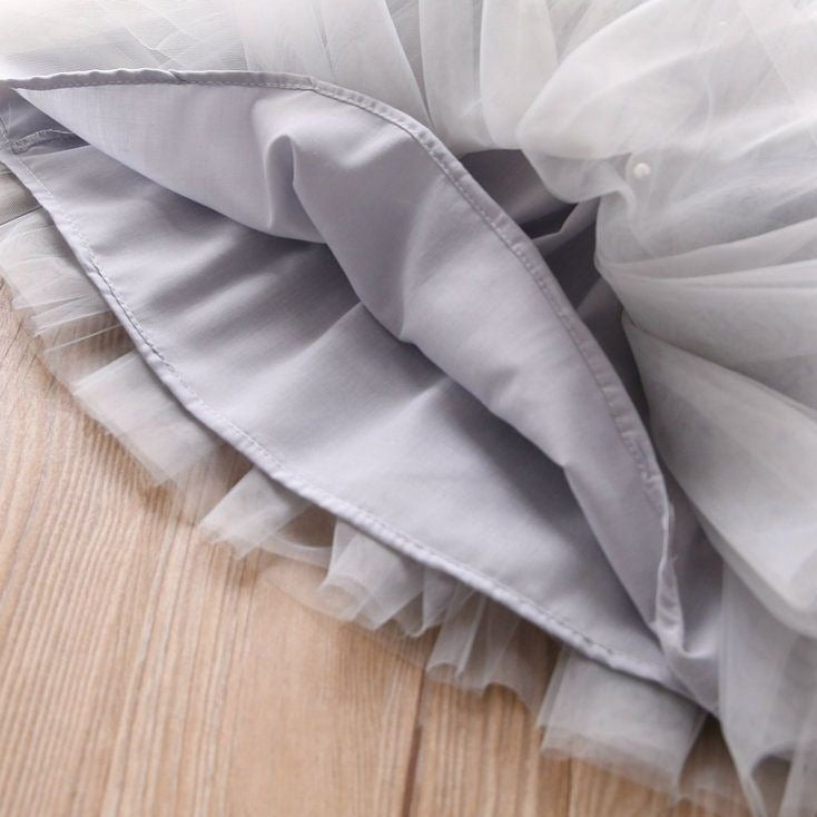 Saia Infantil Tule Pérolas