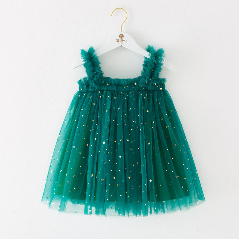 Vestido Infantil Tul Estrellas