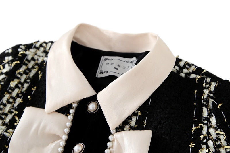 Conjunto de Lazos de Tweed Para Mujer y Niño