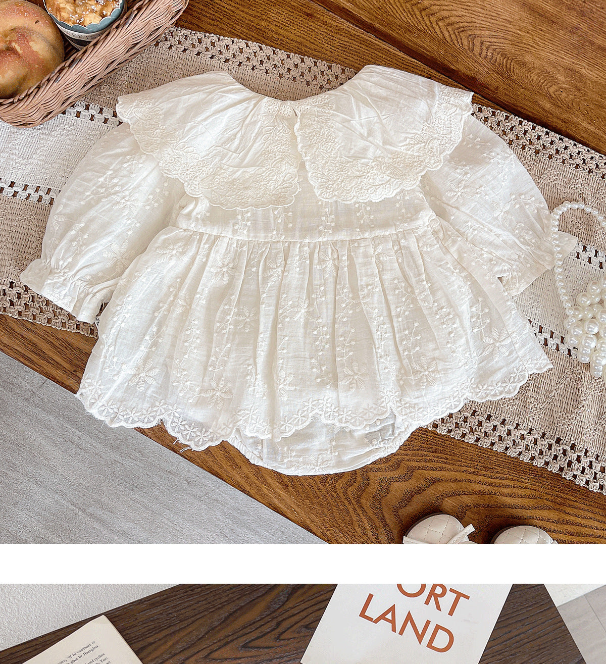 Body de Encaje Floral para Niñas