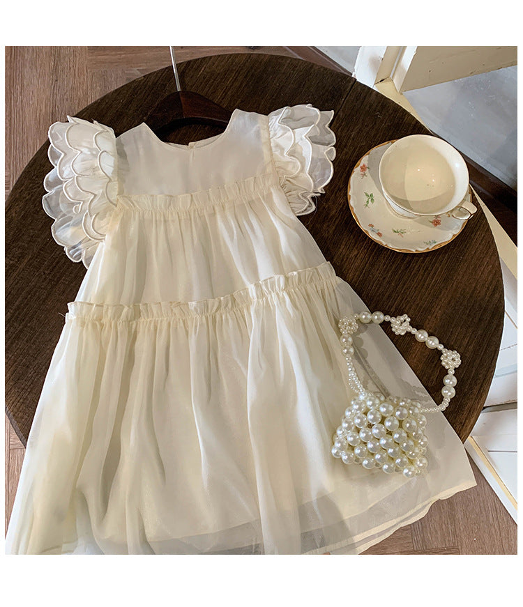 Vestido Infantil Con Manga Voladora