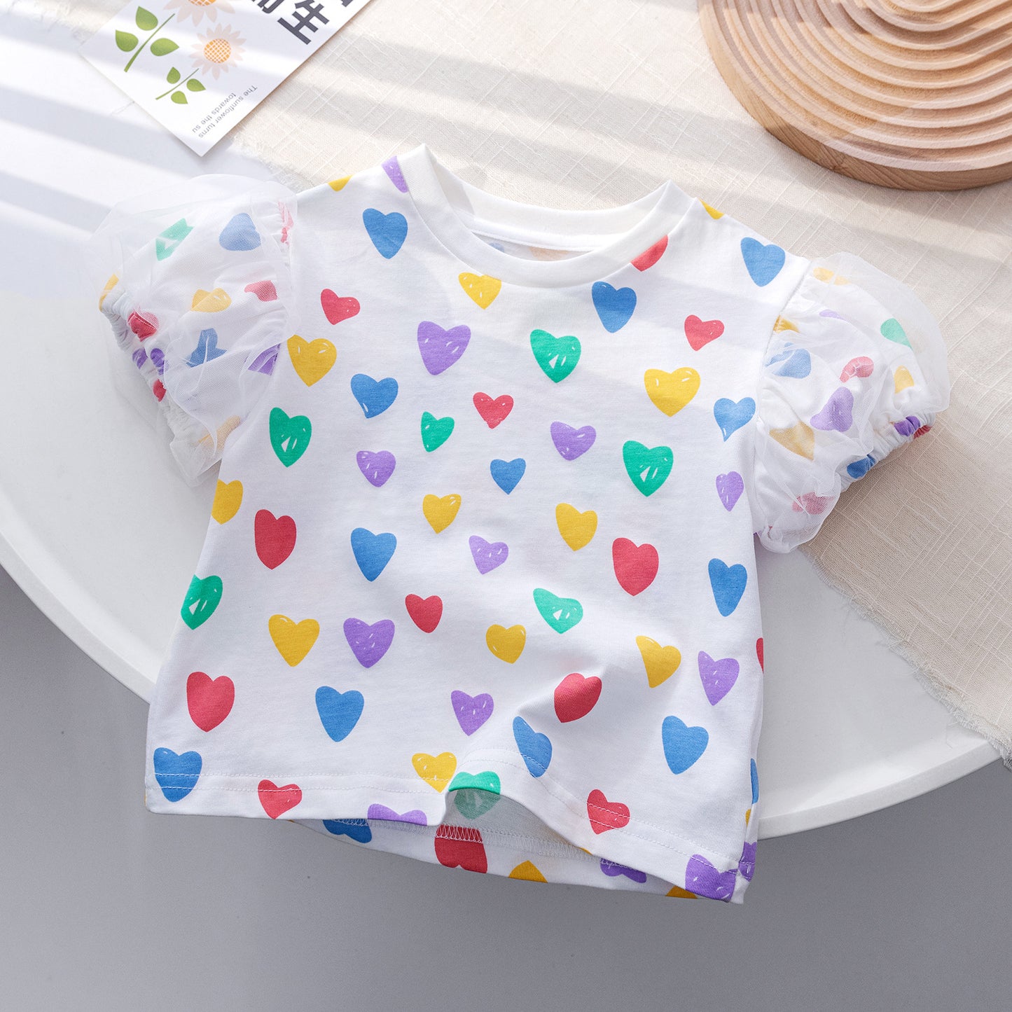 Conjunto Infantil Corazones de Colores
