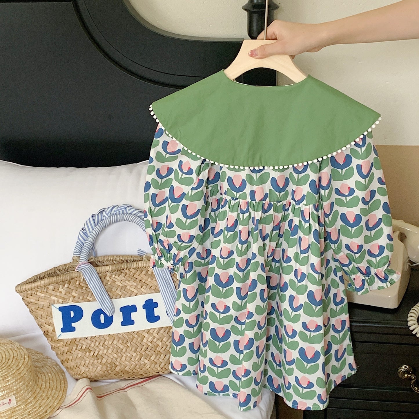 Vestido Infantil Con Estampado de Flores