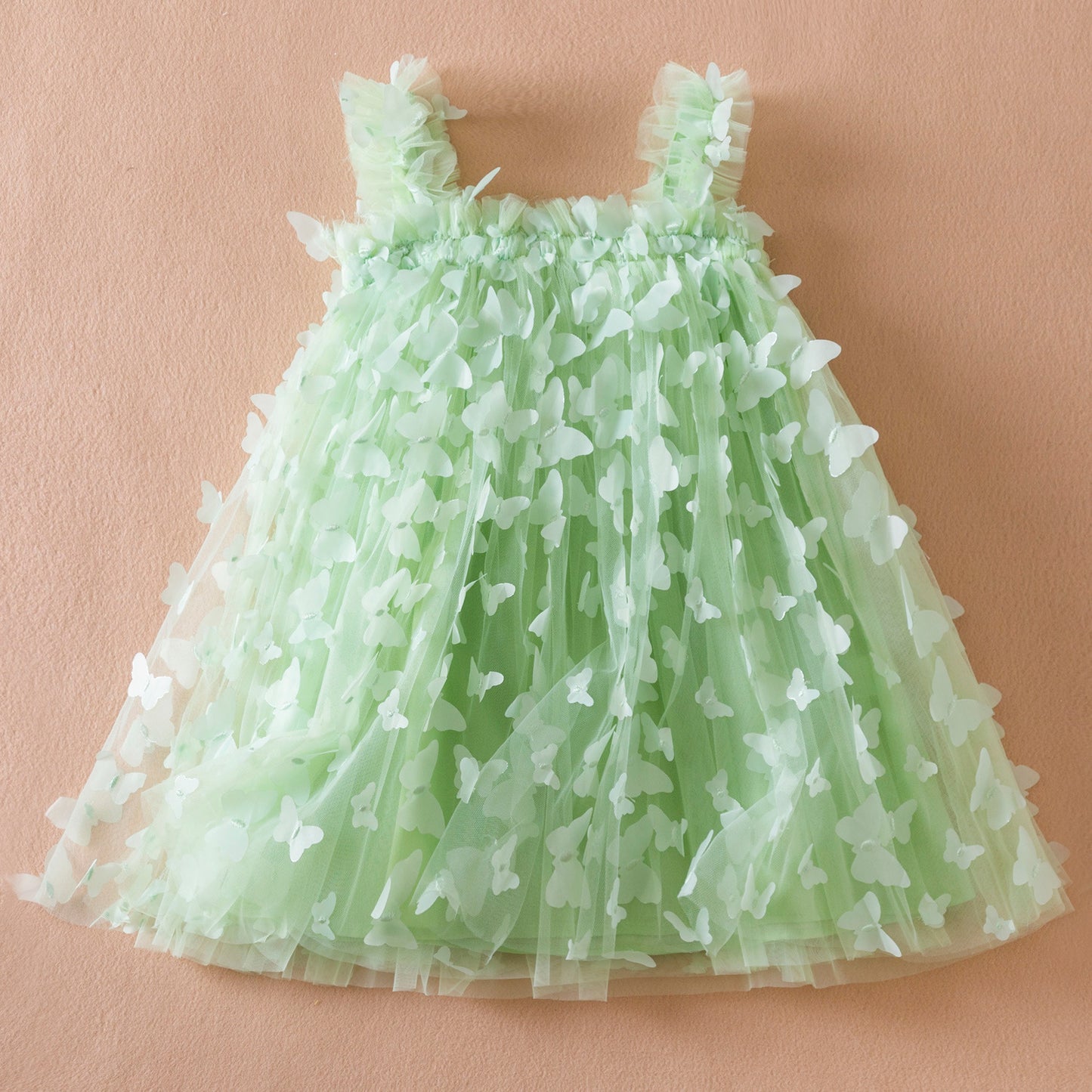 Vestido Infantil Tul Mariposas