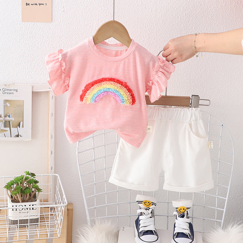 Conjunto Arcoiris de Verano para Niñas