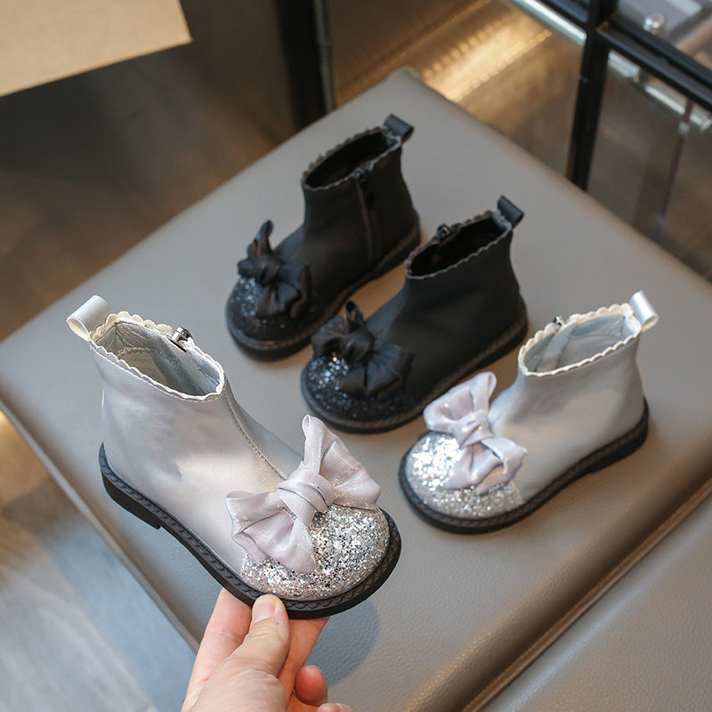 Botas Infantiles Brilhos Lacinho