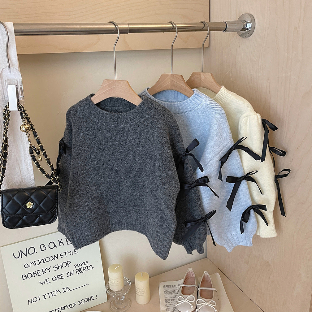 Blusa Infantil de Invierno con Lazos