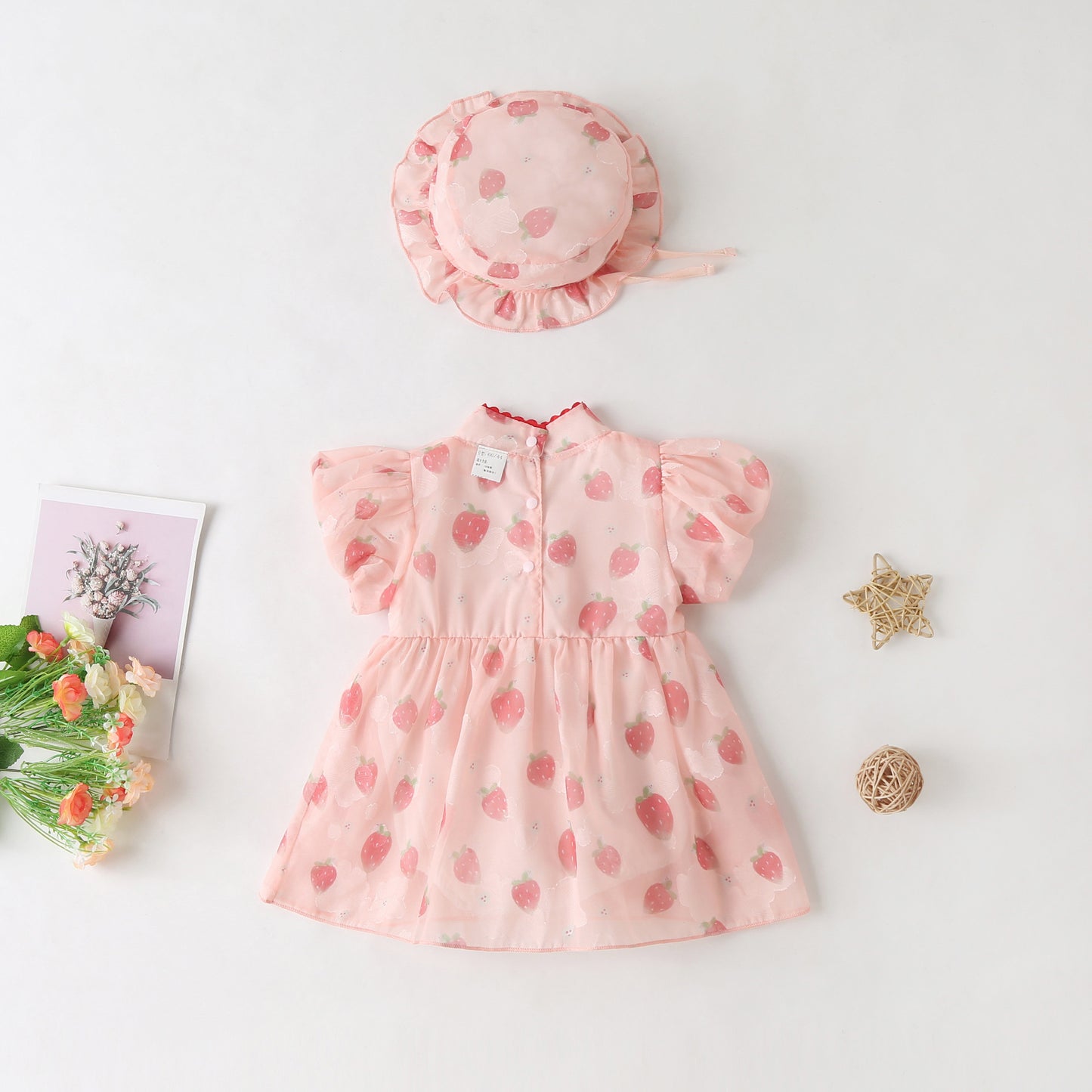 Body Infantil Manga Corta Fresas