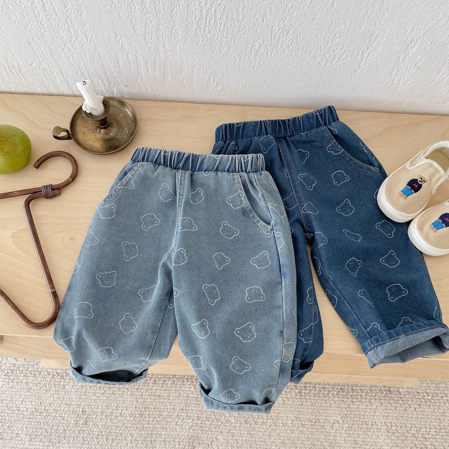 Vaqueros para niños con ositos de peluche