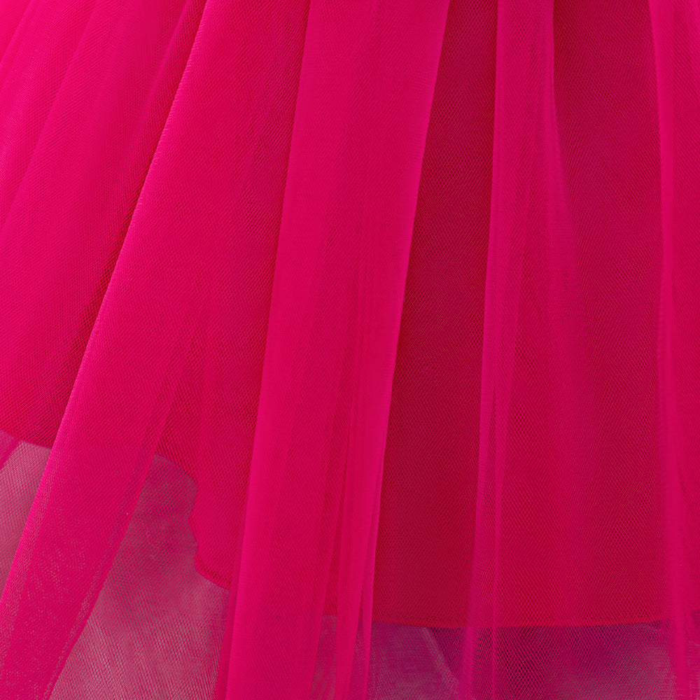 Vestido de Fiesta Infantil de Pedrería con Lazo