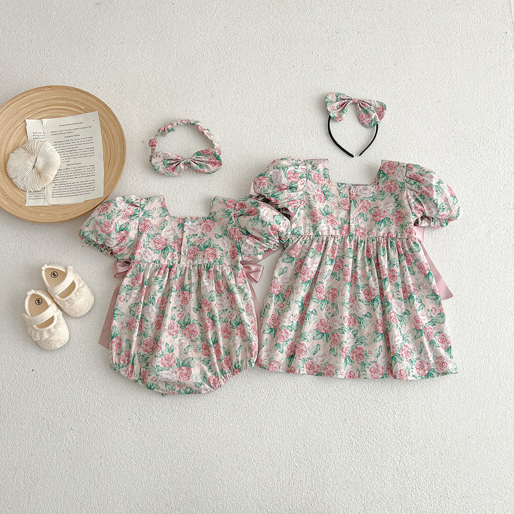 Vestido/Body Infantil Floral