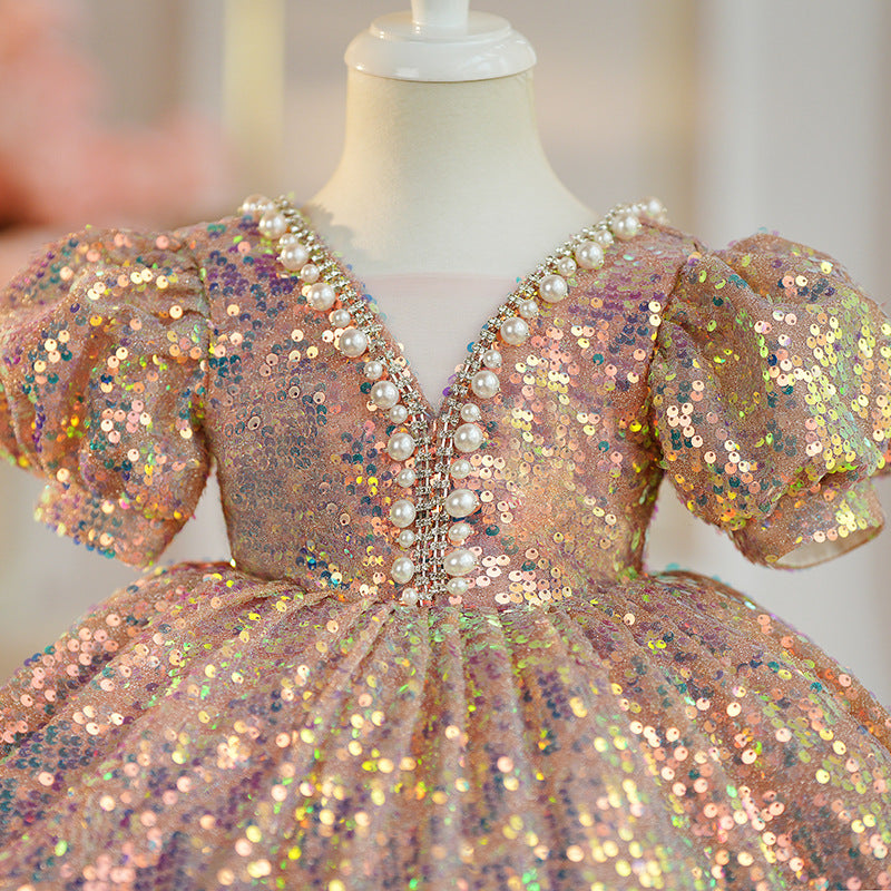 Vestido de Fiesta Infantil Perla Brillante