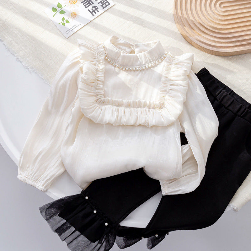 Camisa Infantil Mujer Perlas