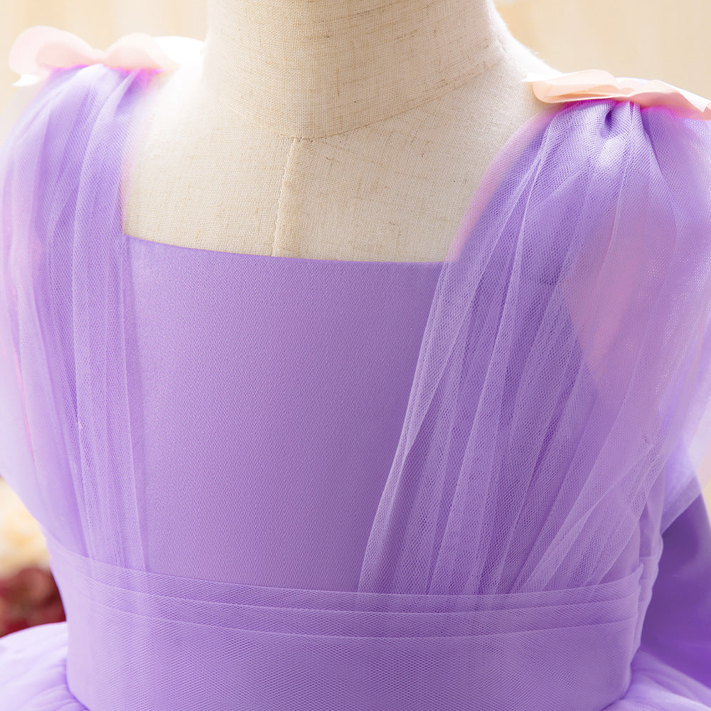 Vestido Infantil Mariposa Morada