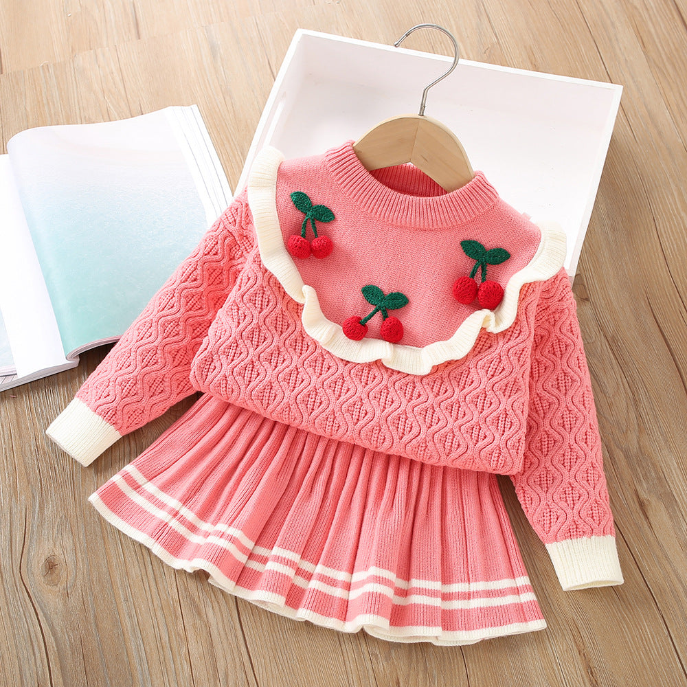 Conjunto de Invierno para Niña con Cerezas