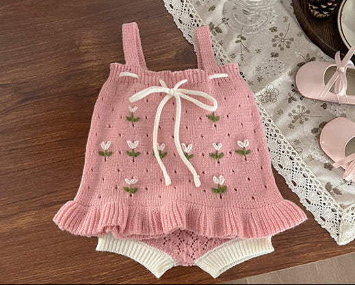 Conjunto de Punto de 3 Piezas para Niñas