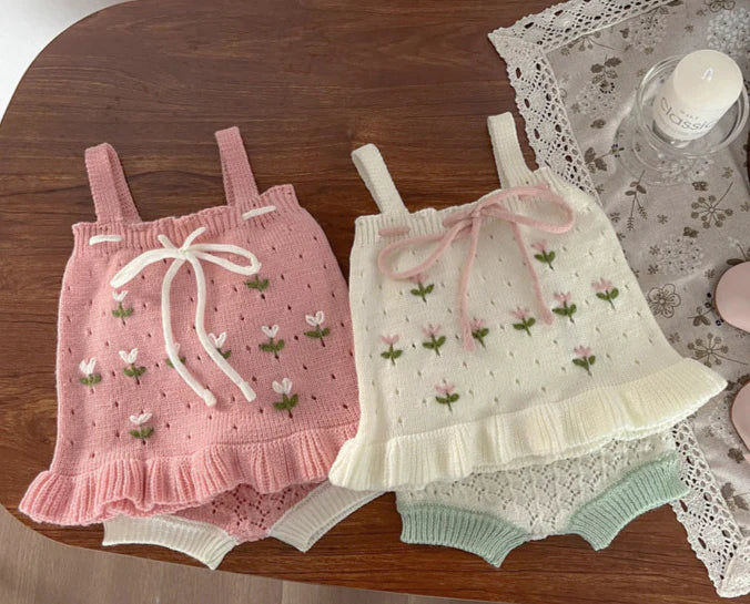 Conjunto de Punto de 3 Piezas para Niñas