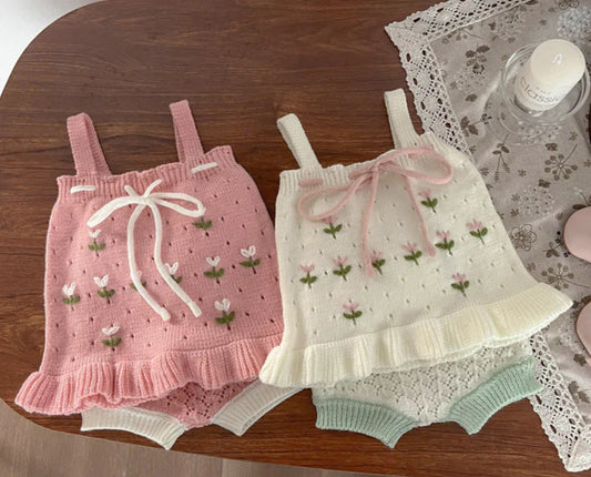 Conjunto de Punto de 3 Piezas para Niñas
