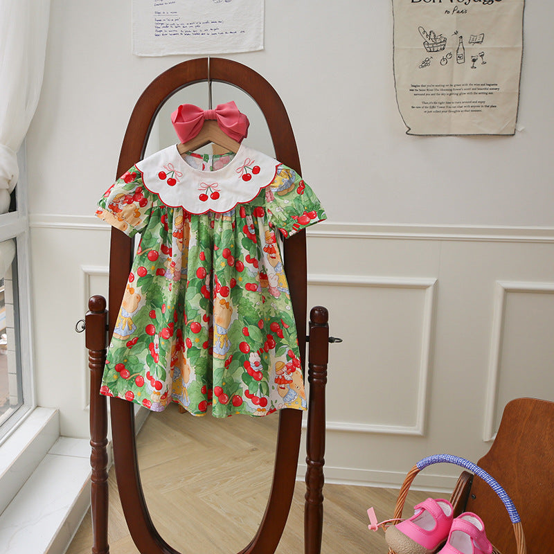 Vestido Infantil Cuello Cerejinhas