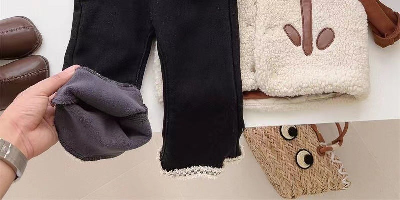 Pantalona Jeans Barra Encaje