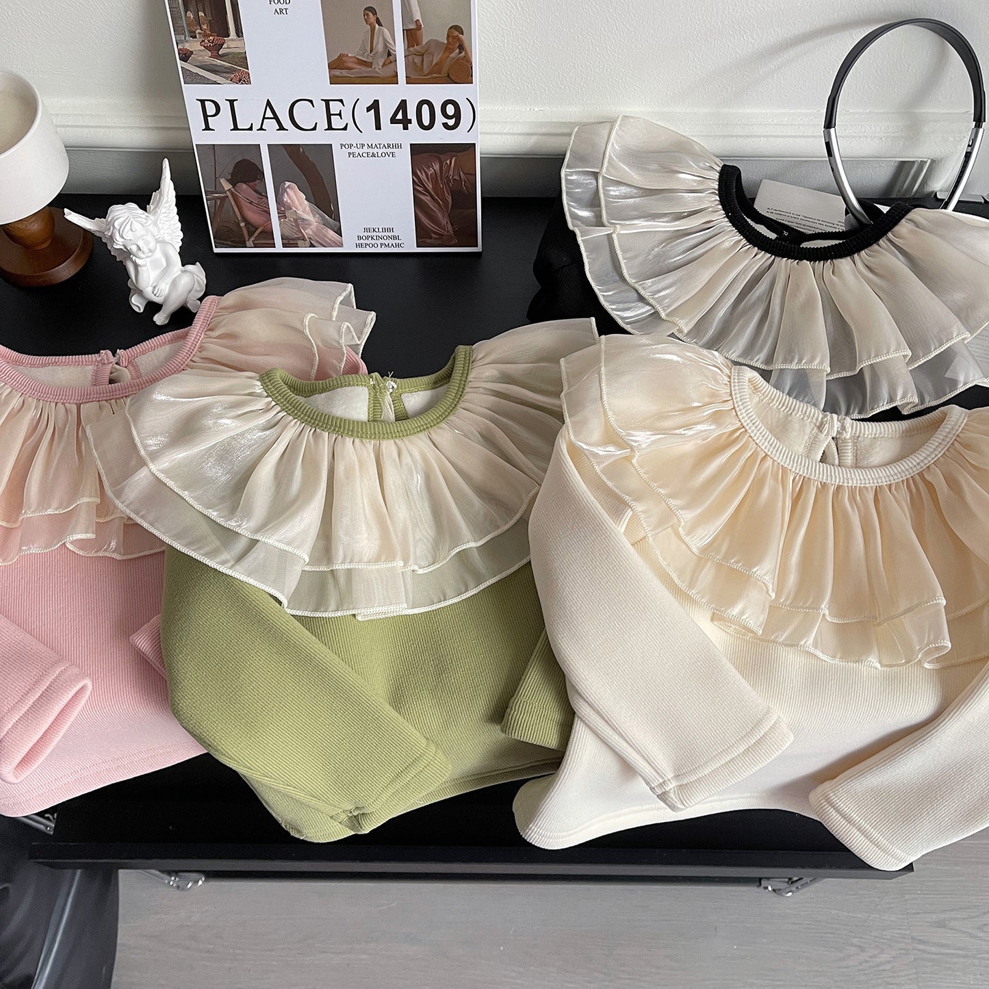 Blusa de manga larga con Volantes
