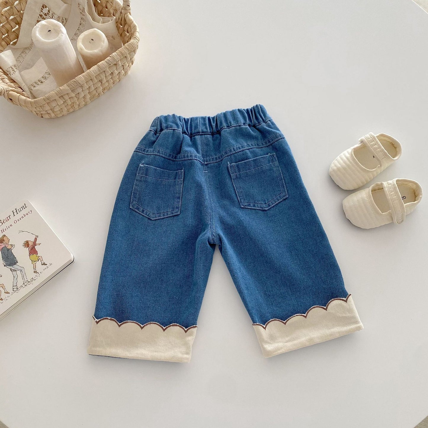 Vaqueros Con Osito de Peluche Para Niños