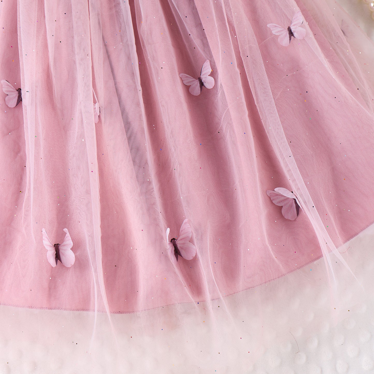 Vestido Infantil Mariposa Rosa