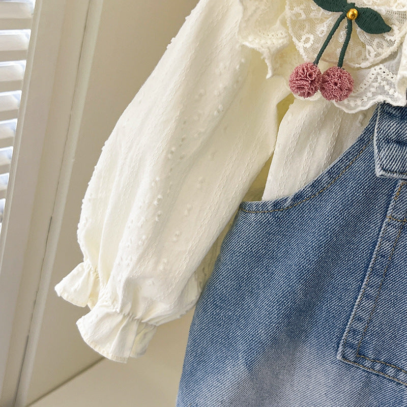 Conjunto Infantil Cerezas y Jeans